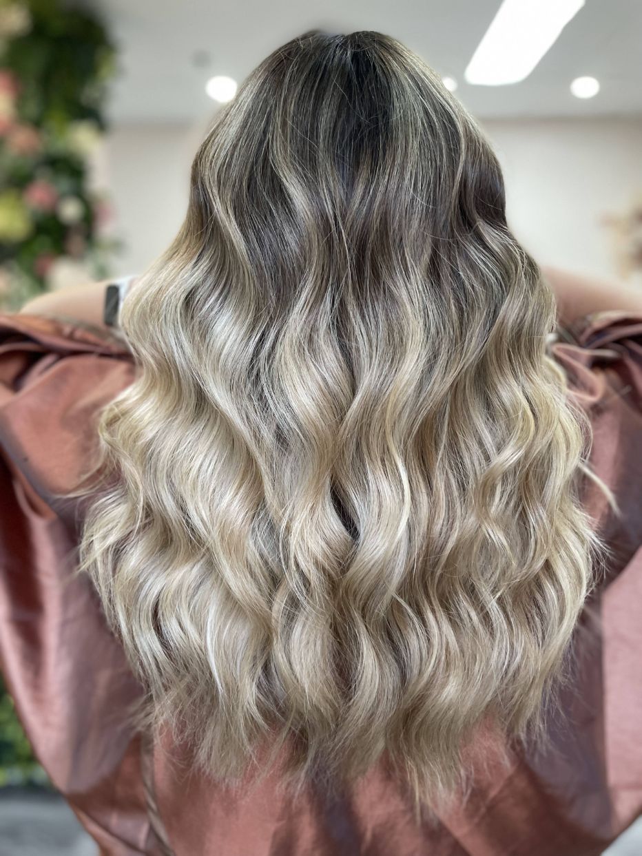 balayage hair from behind